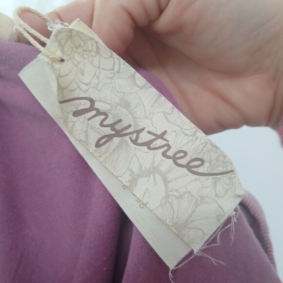 Mystree Zip Up Hoodie Hooded Sweater Jacket Womens L Mauve Mesh Panel Streetwear - Picture 6 of 8